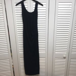 Maternity classic black maxi dress